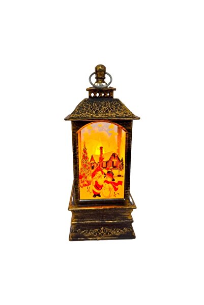 velve Felinar luminos decorativ Light and Magic, cu LED si peisaj de iarna, M...