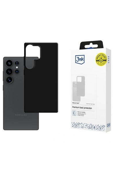 NO BRAND Husă silicon Etui 3MK pentru Samsung Galaxy S25 Ultra, negru