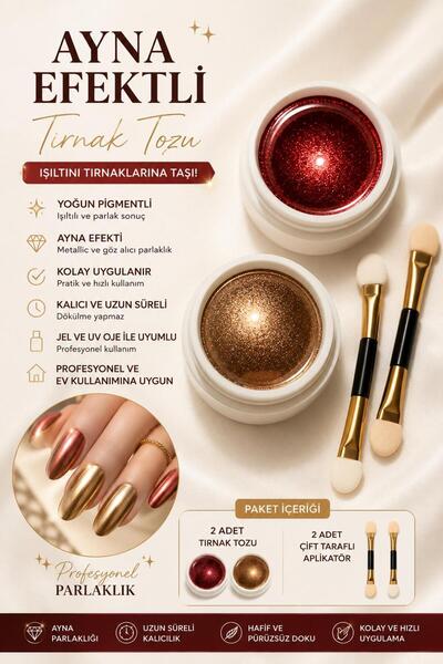 SEVRU Tırnak Süsleme Tozu Nail Art İnci Tozu Renkli Set, Kalıcı Oje, Protez T...