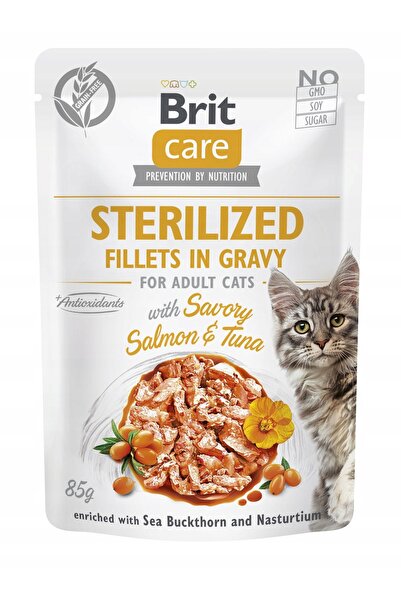 NO BRAND Karma pentru pisici BRIT CARE Cat Sterilizat Fileuri de somon si ton...