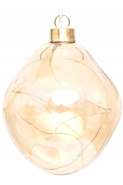 innature Glob de Crăciun decorativ, tip picătură, 12 cm, auriu (2 bucăți)