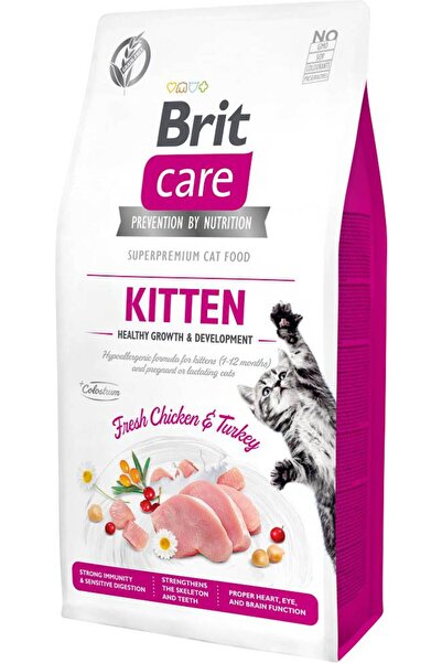 Brit Hrană pentru pisici CARE Fără cereale pentru pisoi, curcan și pui 2 kg