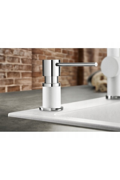 Blanco Dozator pentru detergent de vase Lato 525814 Alb-crom