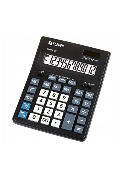NO BRAND Calculator ELEVEN CDB1201-BK Alimentare cu baterie si solara, 4 memorii