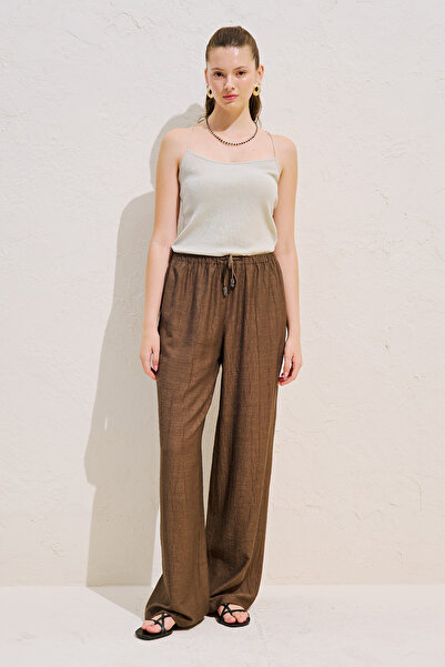 Manuka Textured Tie-Front Pants Mink