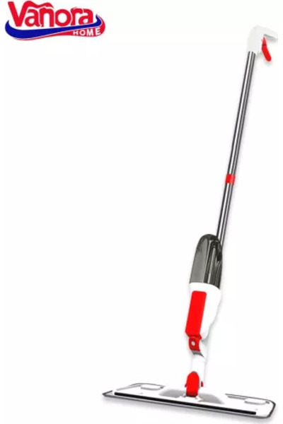 vanora Mop cu pulverizator cu rezervor detașabil 350 ml, Roșu, Curățare rapid...