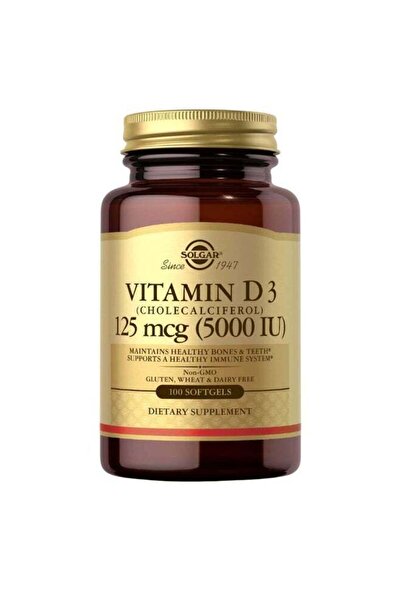 Solgar Vitamin D3 5000 IU Softgels, 100 Count