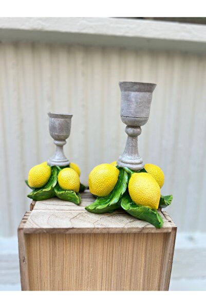 Limonlu çift şamdan