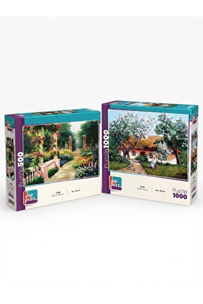 Tıfıl Toys Duck Garden and Botanical Garden Double Set - 1000 + 500 Piece Dou...