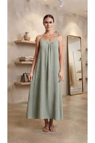 Olea Long Dress with Ip Straps