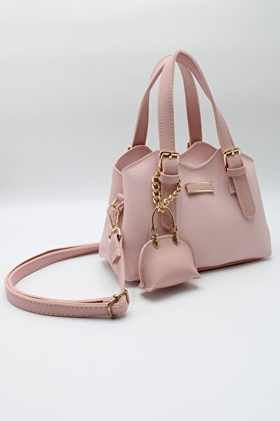 LASSO Crossbody Hand and Shoulder Bag with Front Accessory Detail and Charm A...