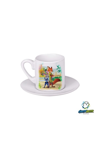Ghostbastır Design Zootropolis Judy and Nick Turkish Coffee Cup 0190