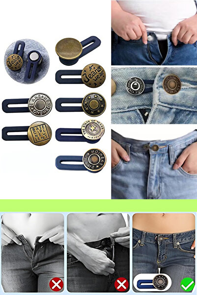 Shopura 20 τεμάχια Magic Metal Button Ανταλλακτικά κουμπιά τζιν για επέκταση ...