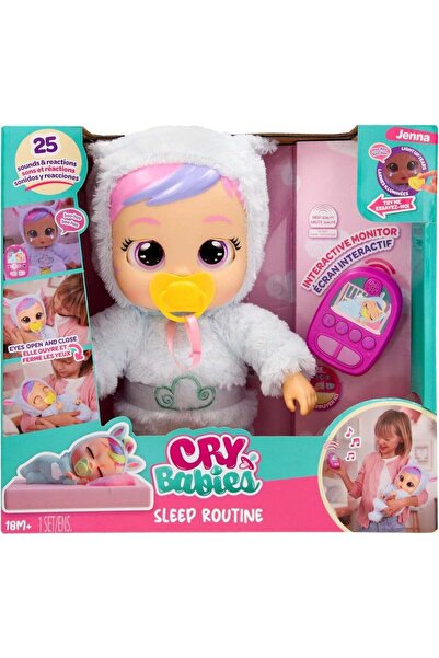 Cry Babies دمية جينا التفاعلية لتعليم الأطفال نمط النوم مع جهاز تحكم عن بعد، ...