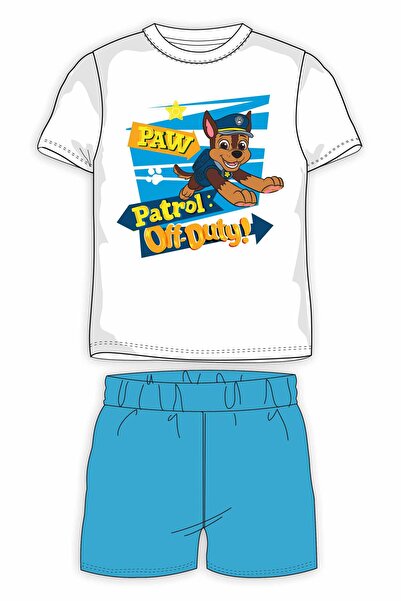 PAW PATROL Λευκές καλοκαιρινές πυτζάμες 3-8 ετών για ύπνο ή παιχνίδι 98% Βαμβ...