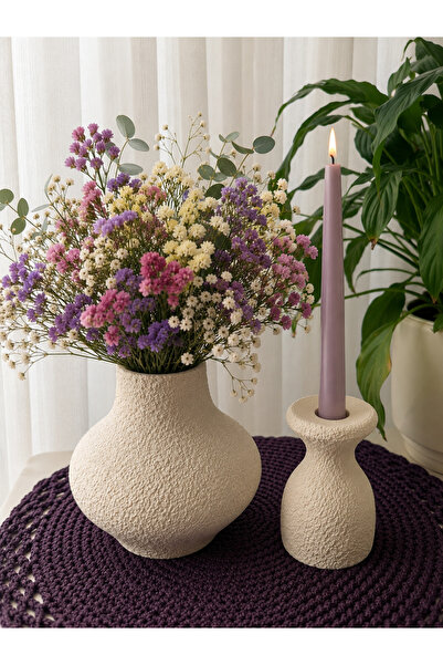 BADUFA HOME Vazo Şamdan Set