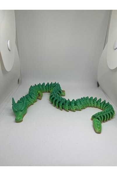AHSEN HOME&DESIGN 3D Baskı Hareketli Yeşil Ejderha Figürü | Esnek Dragon Oyuncak