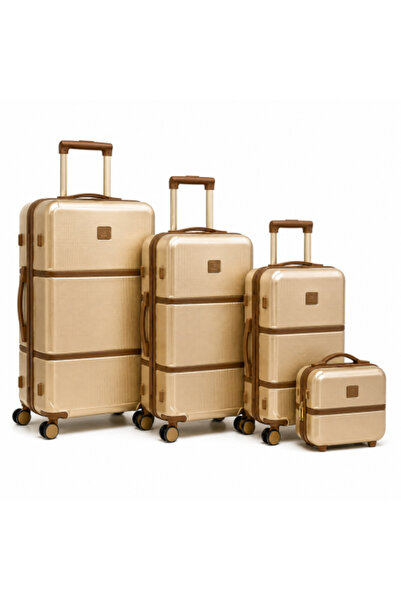 Akyat Luxury 4-piece ABS travel luggage set – Gold Champagne