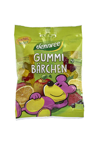Dennree Urșișori de fructe organici vegani 100 g