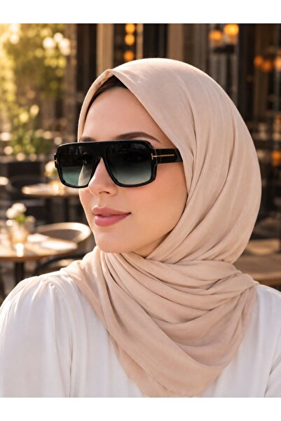 Straight Light KADIN SİYAH OVERSIZE KARE PİLOT GÜNEŞ GÖZLÜĞÜ UV400 KORUMALI F...