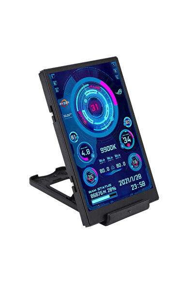 UnderShop Mini Display Gaming PC IPS de 3,5 inch, Monitorizare temperatură și...