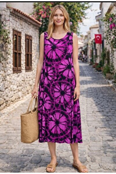 BUTİK AYVİTRİN Women's Patterned Viscose Dress