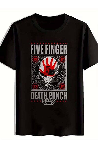 Astogria13 تي شيرت رجالي بطبعة "Death Punch" - تي شيرت صيفي بأكمام قصيرة مع ط...