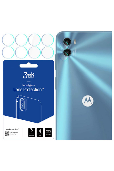 3MK Protecție lentilă din sticlă hibridă pentru Motorola Moto E22S