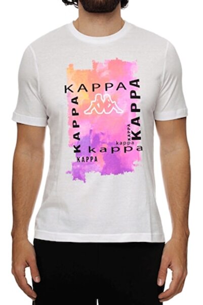 Kappa Tricou din bumbac pieptănat 100%, cu imprimeu grafic vibrant, Kappa, Lo...