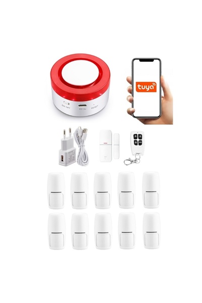 OnShop Sirena de interior wireless cu avertizare optica si sonora Wifi, Tuya ...