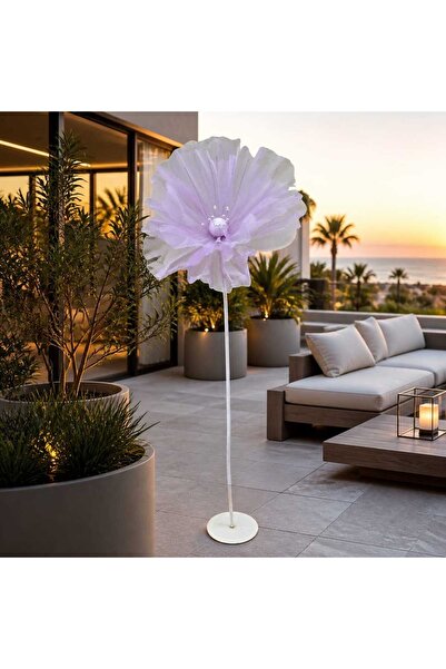 decotoys Floare Lila decorativă din voal cu tija 160cm