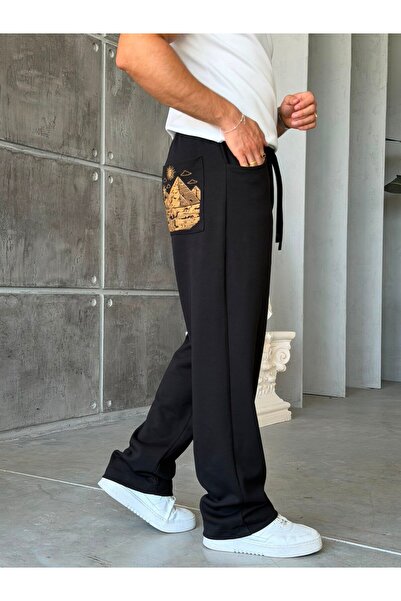 FO4RBS Camel Embroidered Detail Baggy Tracksuit T-Shirt Black