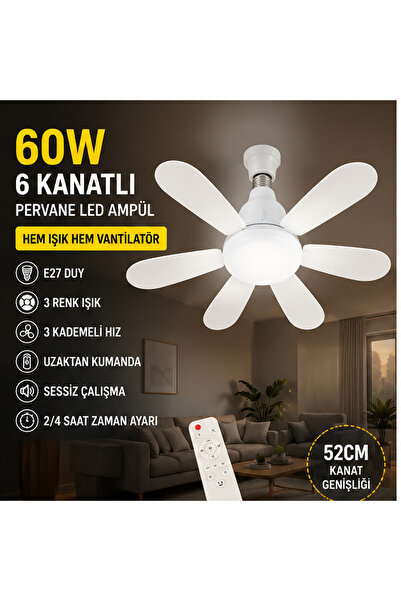 10EN 60W 6 KANATLI VANTİLATÖR AMPÜL