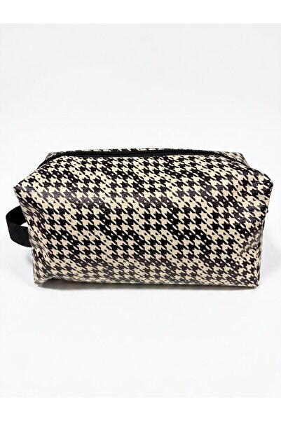PALTO TASARIM Houndstooth Patterned Travel Bag - Bag Organizer Cosmetic Bag