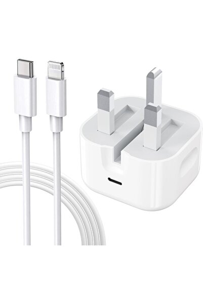 PWR 20W Charger for iPhone-USB-C to Lightning Cable Charger with Power Adapte...