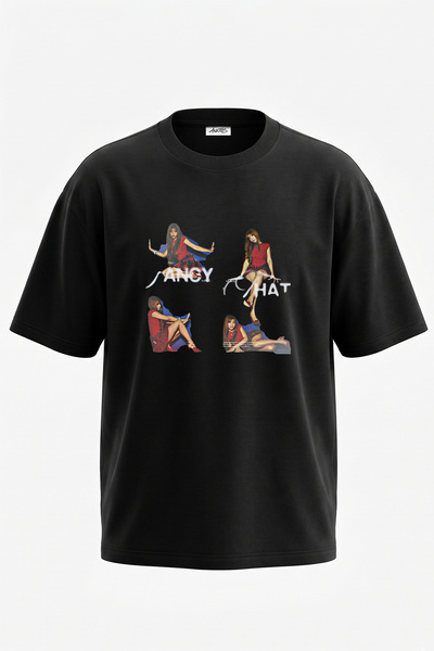 Anetos Μαύρο μπλουζάκι με στάμπα Fana Hues Design