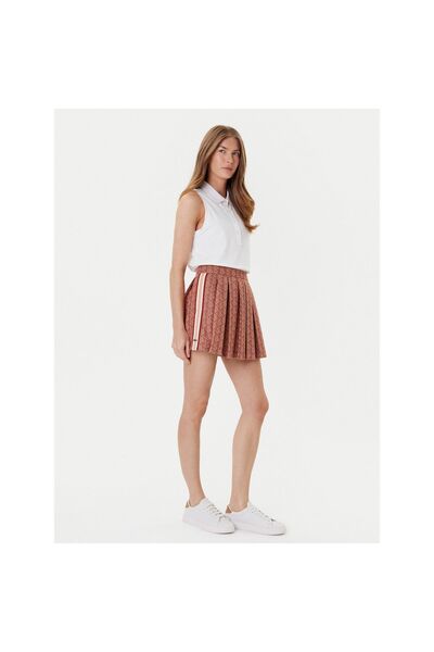 Lacoste Fustă plisată de damă JF0516 Maro