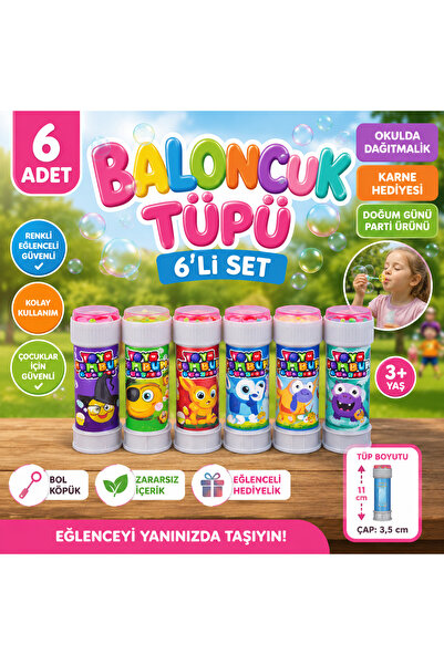 KAR TANESİ 6'lı Baloncuk Tüpü Seti Okul Dağıtmalık Karne Hediyesi Doğum Günü ...