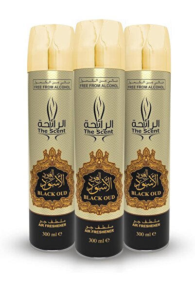 TheScent Black Oud Air Freshener Spray - 300ml - Pack of 3
