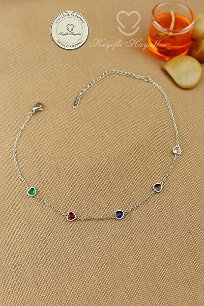 Keyifli Hayaller Bijou Anklets - Silver-colored - Zircon