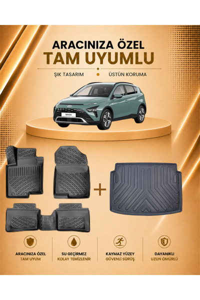 Hyundai Bayon 2021 Sonrası Havuzlu Paspas ve Bagaj Havuzu