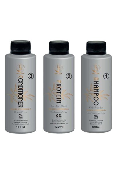 B H BIO HAIR BH Bio Hair Protein Set with Argan Oil and Rosemary Oil 3x120ml