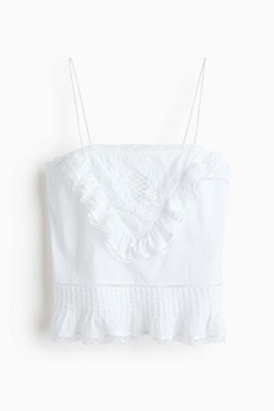 H&M Frill-trimmed strappy top