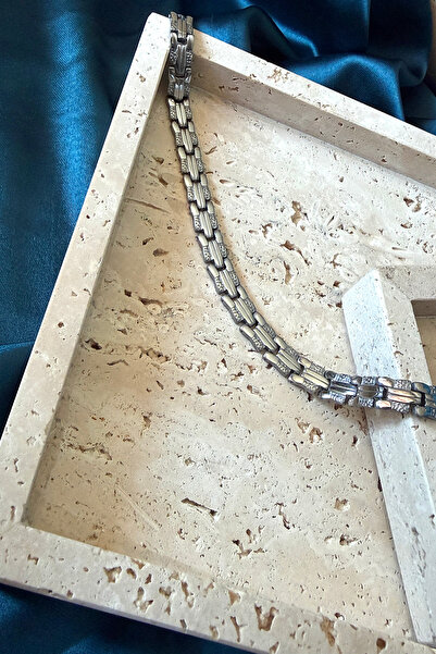MOONİ ACCESSORİES سوار رجالي فاخر من الفولاذ الفضي 316L بتصميم قوي ومتين