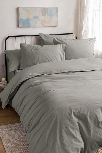 First Choice Arrow 100% Organic Washed Cotton Single Duvet Cover Set