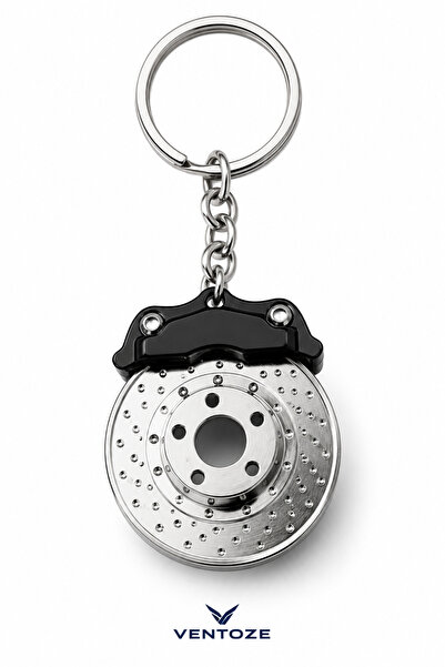 Ventoze Breloc metalic cu design cu disc de frână rotativ, accesoriu pentru s...