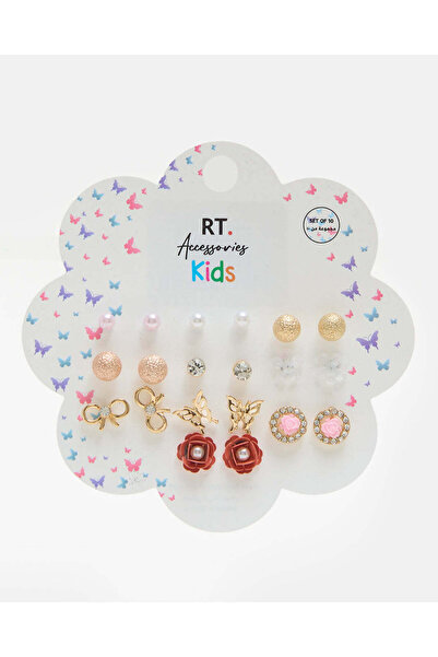 REDTAG Girls Assorted Stud Set 10 Pieces