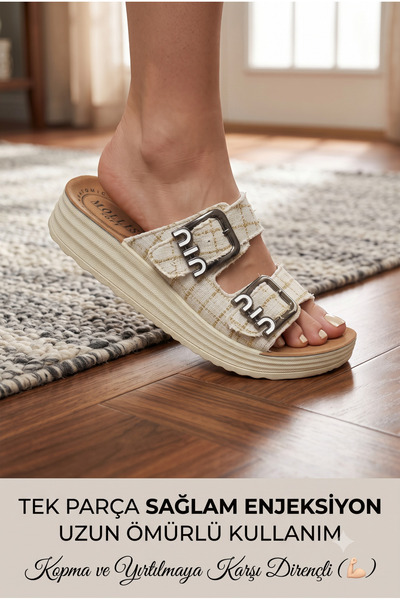mollissoft Internet Exclusive 2026 Collection Limited Edition Orthopedic Soft Injection Sole Square Patterned Women's Slippers
