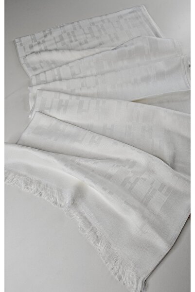 tomrisboutique Shawl H Pattern Cotton Soft Cashmere Silk 4 Seasons Double Sid...