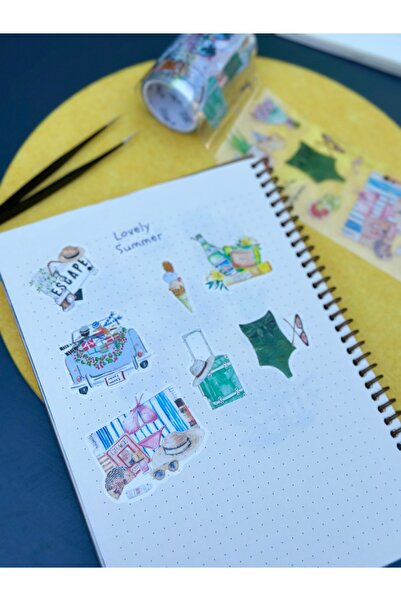 Padme studio Sticker Roll Shape/ Scrapbooking / Bullet Journal / Sticker / Pear Collection Series / 2m / Sweet Summer Themed